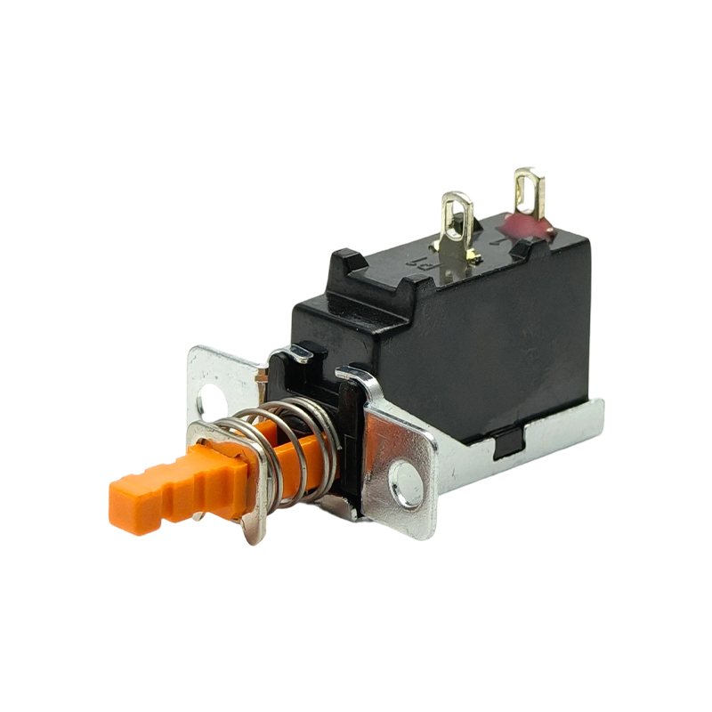 How do self-locking push switches achieve stable on/off control?