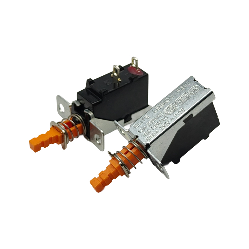 How can the parameters of the reset spring in a self-locking push switch be optimized to achieve precise self-locking and rapid reset?